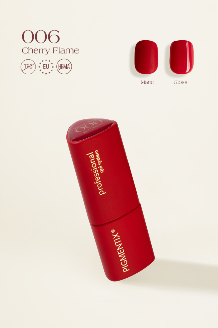 006_pgx_1 PIGMENTIX GEL POLISH - CHERRY FLAME 006 - immagine 1