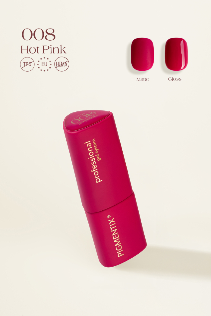 008_pgx_1 PIGMENTIX GEL POLISH - HOT PINK 008 - immagine 1
